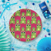 Niedliches Froschmuster Pappteller (Party)