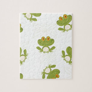 Niedliches Froschmuster Puzzle