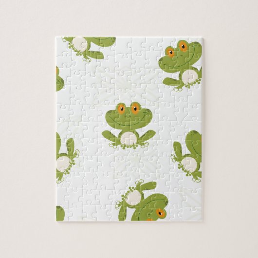 Niedliches Froschmuster Puzzle (Vertikal)