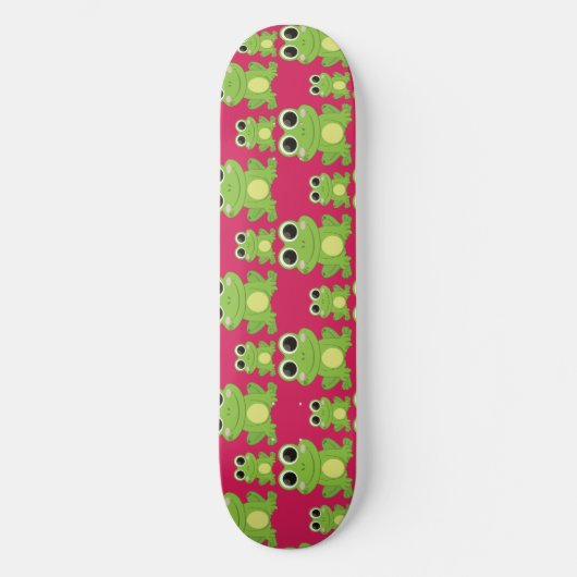 Niedliches Froschmuster Skateboard (Vorderseite)