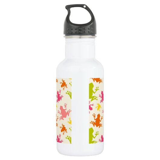 Niedliches Fröschmuster Trinkflasche (Rückseite)