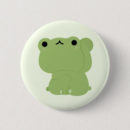 Niedliches Froschpaar Button (Vorderseite)