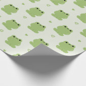 Niedliches Froschpaar Geschenkpapier (Ecke)