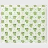 Niedliches Froschpaar Geschenkpapier (Flach)