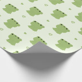 Niedliches Froschpaar Geschenkpapier (Ecke)