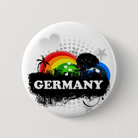 Niedliches fruchtiges Deutschland Button (Vorderseite)
