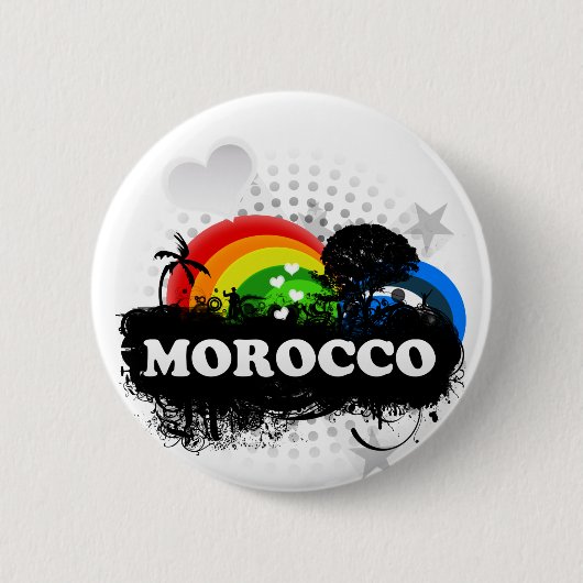Niedliches fruchtiges Marokko Button (Vorderseite)