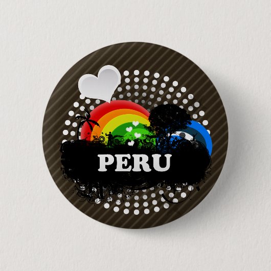 Niedliches fruchtiges Peru Button (Vorderseite)