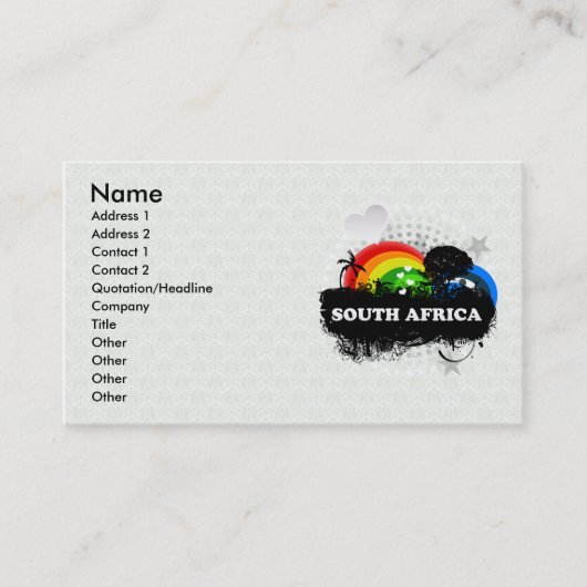 Niedliches fruchtiges Südafrika Visitenkarte (Vorderseite)