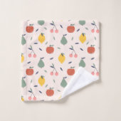 Niedliches Fruchtmuster Badhandtuch Set (Waschlappen)