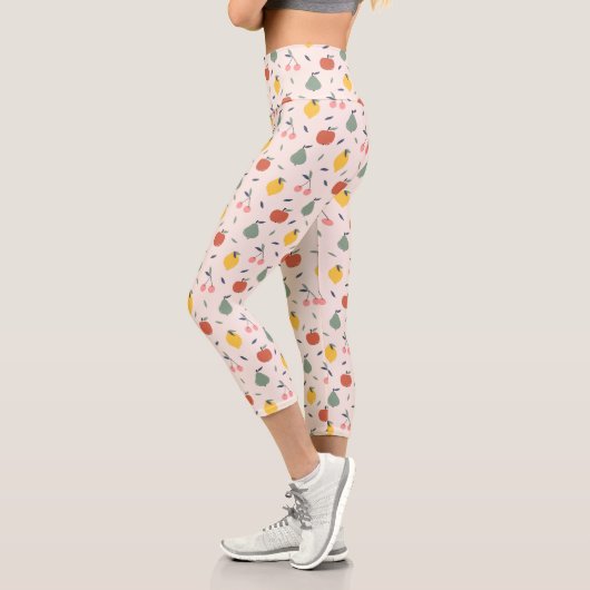 Niedliches Fruchtmuster Capri Leggings (Links)