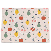 Niedliches Fruchtmuster Große Geschenktüte (Vorderseite)