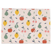Niedliches Fruchtmuster Große Geschenktüte (Rückseite)