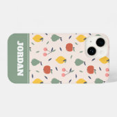 Niedliches Fruchtmuster iPhone Hülle (Rückseite (Horizontal))