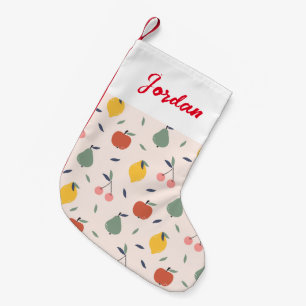 Niedliches Fruchtmuster Kleiner Weihnachtsstrumpf
