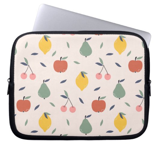Niedliches Fruchtmuster Laptopschutzhülle (Vorderseite)