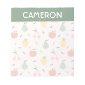 Niedliches Fruchtmuster Notizblock (Vorderseite)