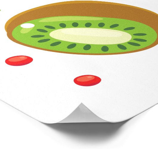 Niedliches Fruchtmuster Poster (Ecke)