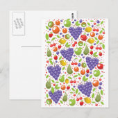 Niedliches Fruchtmuster Postkarte (Vorne/Hinten)