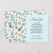 Niedliches Fruchtmuster Sommerliche Thema Dankeskarte (Vorne/Hinten)