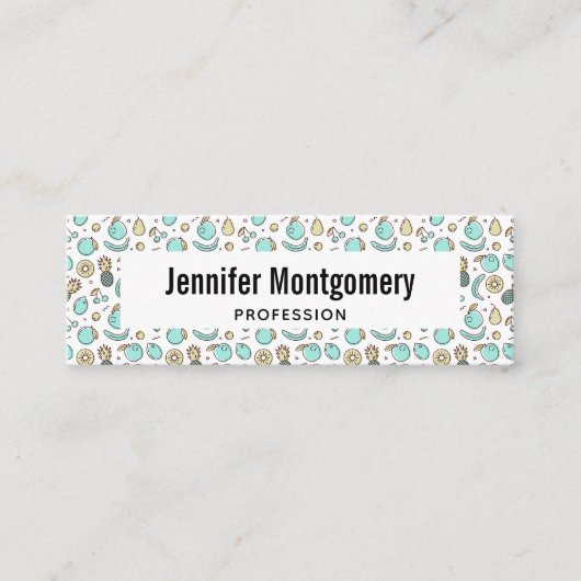 Niedliches Fruchtmuster Sommerliche Thema Mini Visitenkarte (Vorderseite)