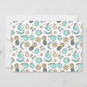 Niedliches Fruchtmuster Sommerlicher Baby Dusche Einladung (Rückseite)