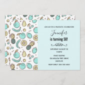 Niedliches Fruchtmuster Sommerlicher Geburtstag Einladung (Vorne/Hinten)