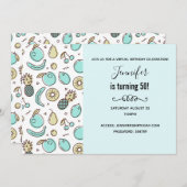 Niedliches Fruchtmuster Sommerlicher thematischer Einladung (Vorne/Hinten)