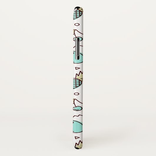 Niedliches Fruchtmuster Summeres Themed Monogram Case-Mate iPhone Hülle (Hinten/Rechts)