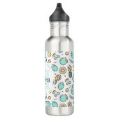 Niedliches Fruchtmuster Summeres Themed Monogram Edelstahlflasche (Rechts)