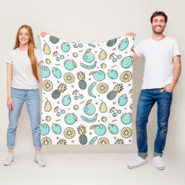 Niedliches Fruchtmuster Summerline Zeichnend Fleecedecke