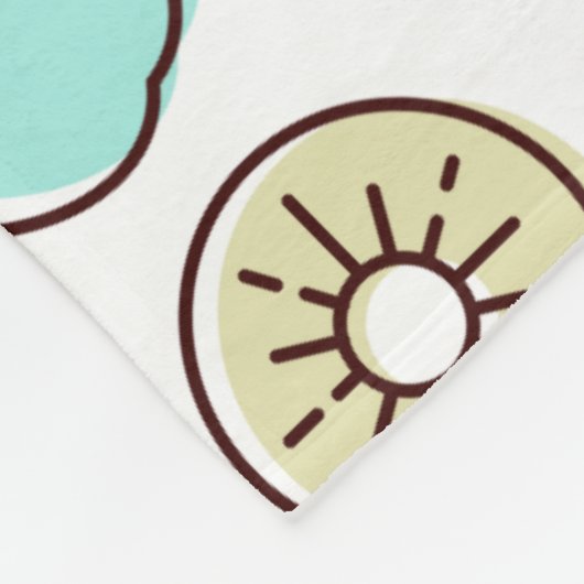 Niedliches Fruchtmuster Summerline Zeichnend Fleecedecke (Ecke)