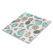 Niedliches Fruchtmuster Summerline Zeichnend Fliese (Seite)