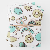 Niedliches Fruchtmuster Summerline Zeichnend Geschenkpapier Set (Beispiel)