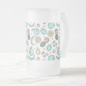 Niedliches Fruchtmuster Summerline Zeichnend Mattglas Bierglas (VorderseiteRechts)