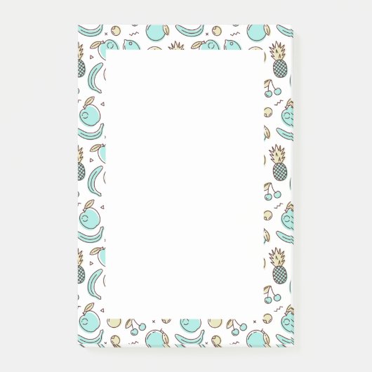 Niedliches Fruchtmuster Summerline Zeichnend Post-it Klebezettel (Vorderseite)