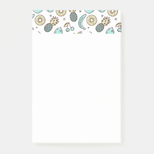 Niedliches Fruchtmuster Summerline Zeichnend Post-it Klebezettel