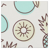 Niedliches Fruchtmuster Summerline Zeichnend Stoff (Nahaufnahme)