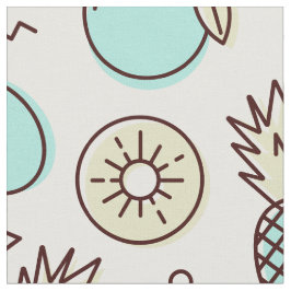 Niedliches Fruchtmuster Summerline Zeichnend Stoff