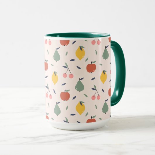 Niedliches Fruchtmuster Tasse (VorderseiteRechts)