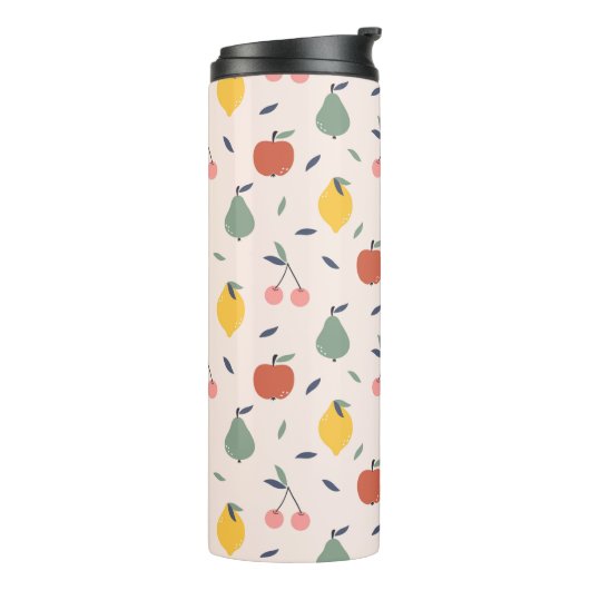 Niedliches Fruchtmuster Thermosbecher (Nach links gedreht)