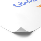 Niedliches Fruchtseis Creme Popcicle Baby Dusche W Poster (Ecke)