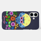 Niedliches Frühjahr - Eule und individuelle Name Case-Mate iPhone Hülle (Rückseite (Horizontal))
