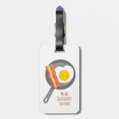 Niedliches Frühstück Bacon und Ei Gepäckstück Tag Gepäckanhänger (Rückseite vertikal)