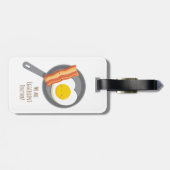 Niedliches Frühstück Bacon und Ei Gepäckstück Tag Gepäckanhänger (Rückseite horizontal)