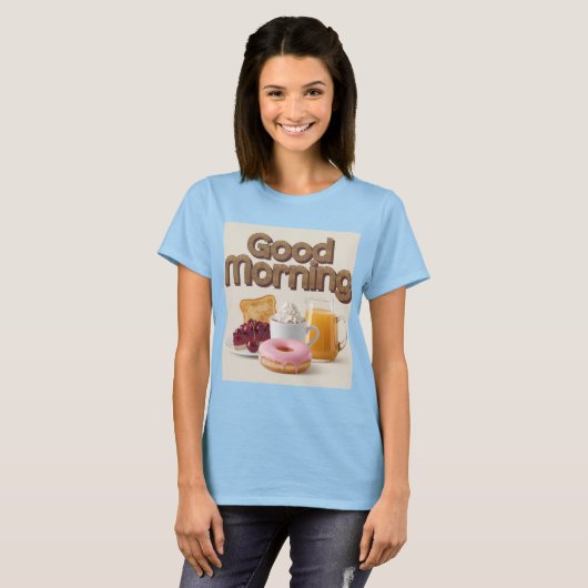 Niedliches Frühstück Guter Morgen T-Shirt (Vorne ganz)