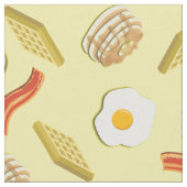 Niedliches Frühstück Kinder Bacon Eier Pfannkuchen Stoff (Nahaufnahme)