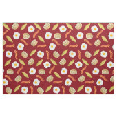 Niedliches Frühstück Kinder Bacon Eier Pfannkuchen Stoff (Fat Quarter (45,7 x 55,9 cm))