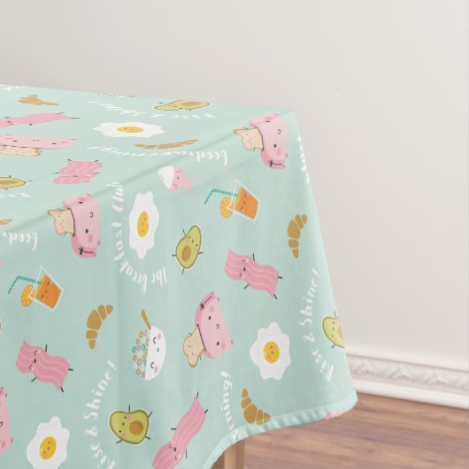 Niedliches Frühstück mit Toastspeck und Eier auf P Tischdecke (Beispiel)