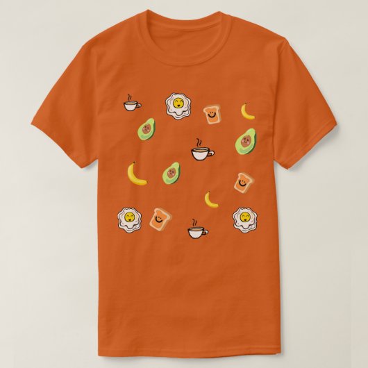 Niedliches Frühstücksmuster avocado 1 T-Shirt (Design vorne)